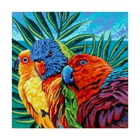 סימן מסחרי אמנות 'ציפורים בגן עדן אני' אמנות בד מאת קרולי ויטאלטי